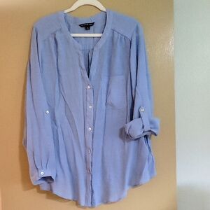 Zac & Rachel Light Blue Button-Up Blouse
